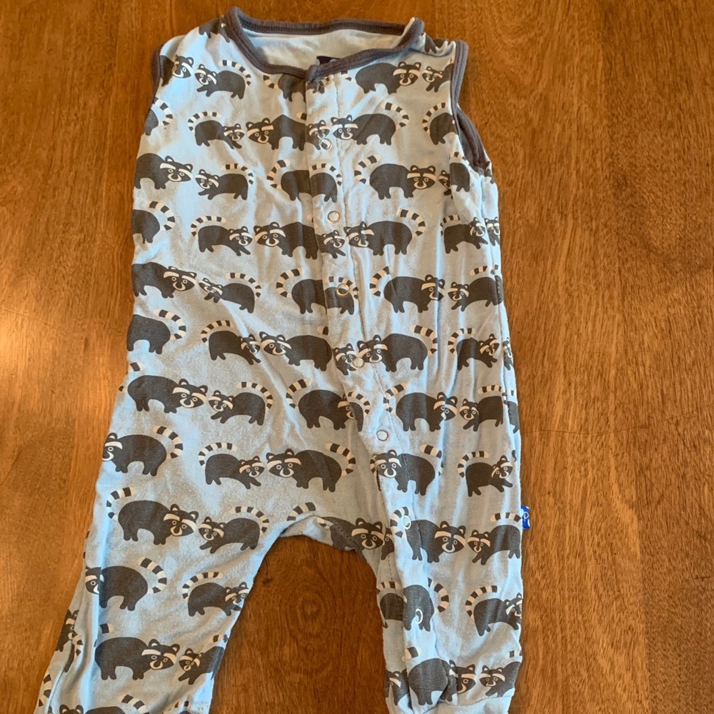 Kickee pants raccoon sleeper pajamas